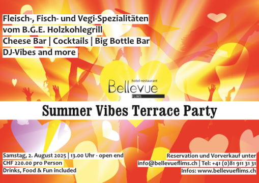 Einaldung Summer Vibes Party Hotel Bellevue